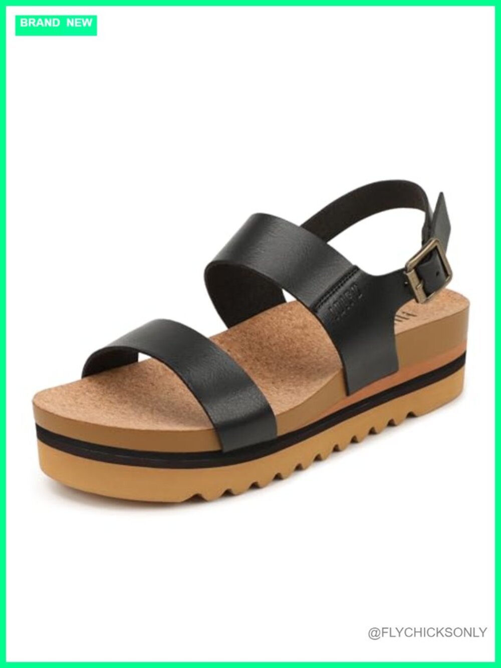 IDIFU Platform Sandals 2in Arch Support Buckle Ankle Strap Open Toe